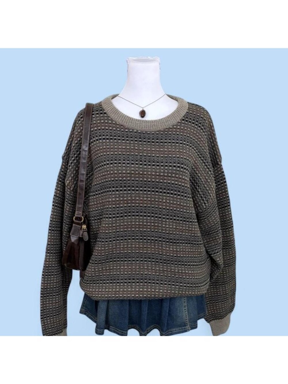 90s striped skater sweater